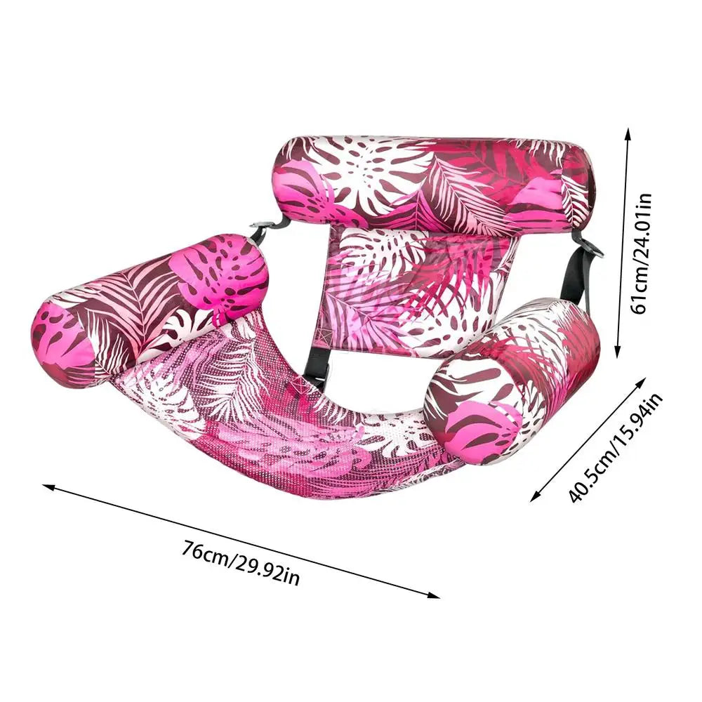 Inflatable Floating Lounger for Adult Floating water lounge bed Foldable swimming pool recliner Heavy-duty Pool Floats for Adult Oasis Select Pink