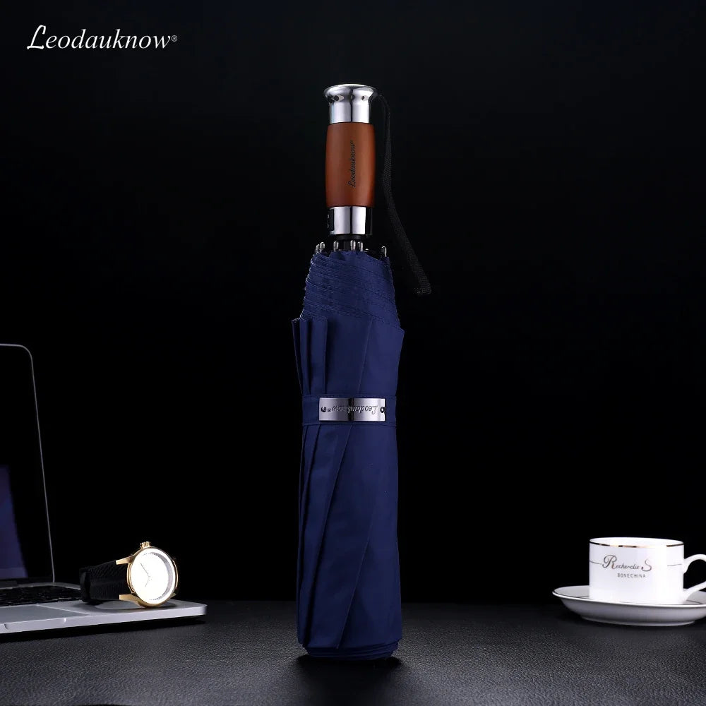 Genuine Brand Large Folding Umbrella Business Men Automatic Umbrellas Windproof Male Parasol Parasol Umbrella Oasis Select