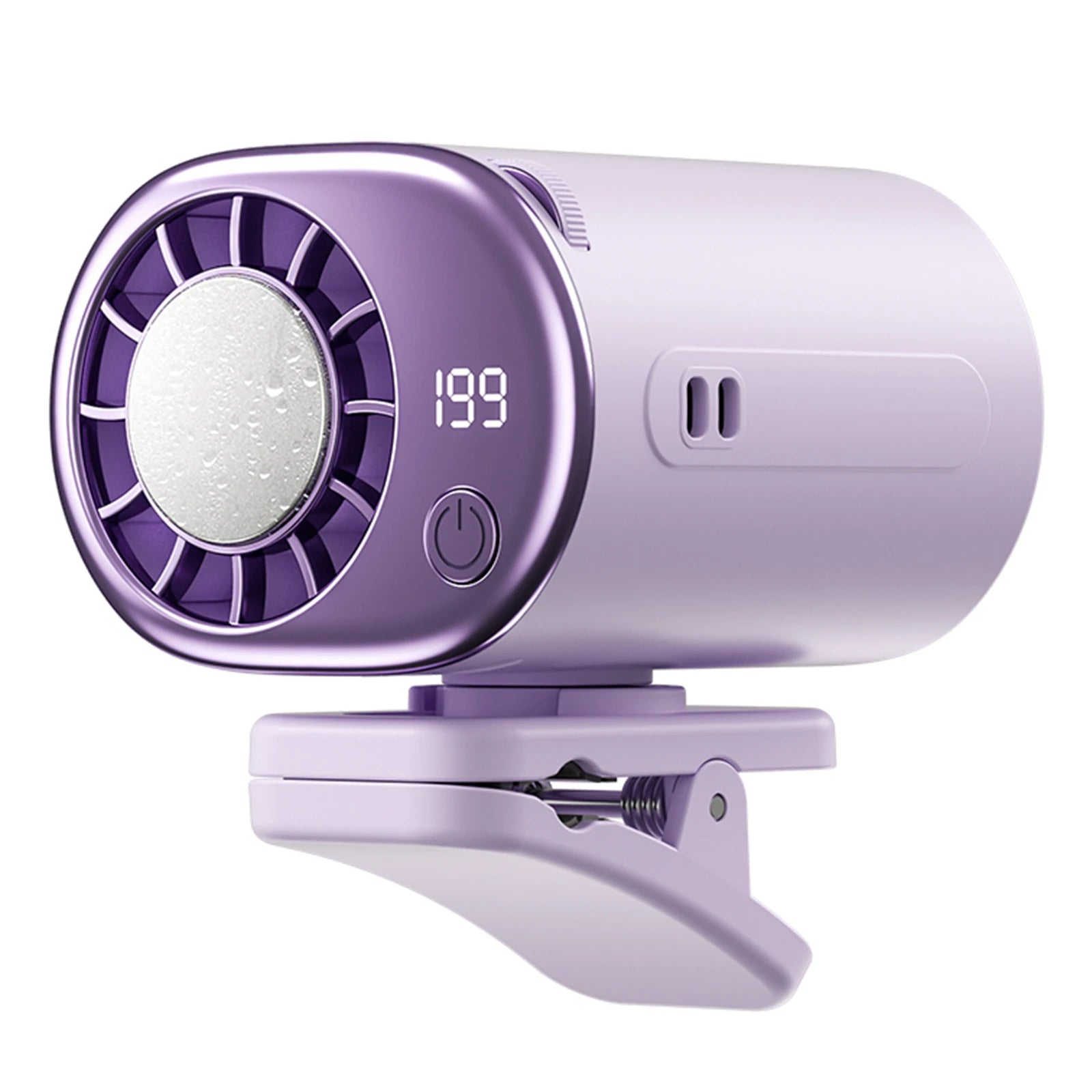 USB Backseat Cooling Fan with LED Display Car Clamp Cooler Rotatable Fan 360° Rotation for Infant Kids Dogs Summer Road Trips Oasis Select purple China Mainland