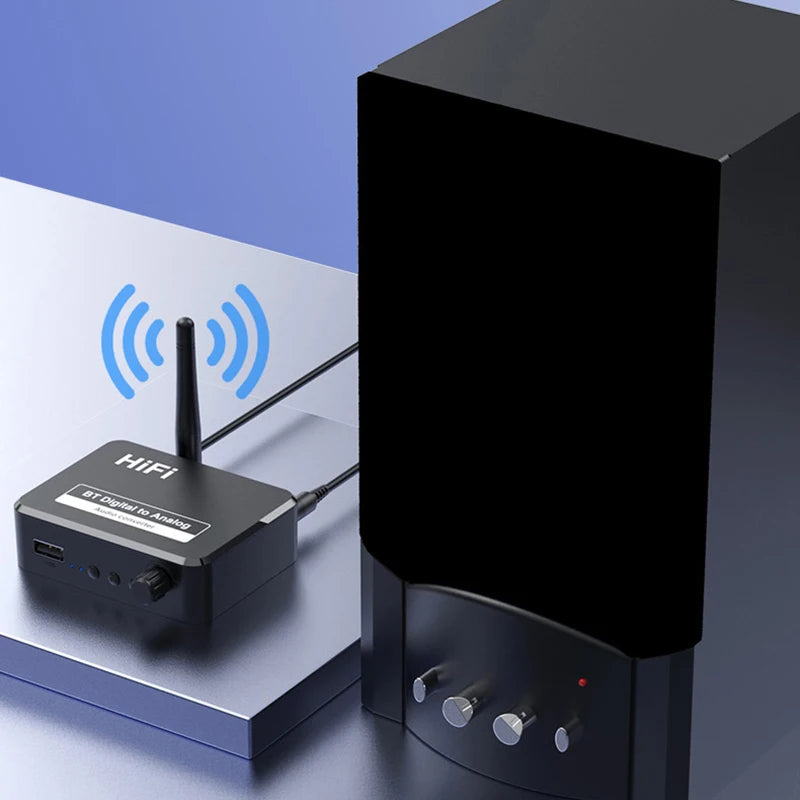 DAC Bluetooth 5.1 Audio Receiver Digital to Analog Converter 3.5mm AUX RCA L/R U-Disk Optical Stereo Hifi 2 in1 Wireless Adadper Oasis Select