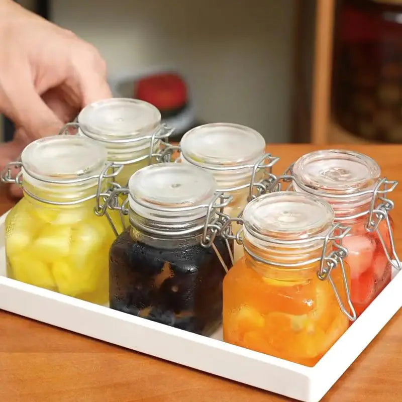 50/100ml Glass Bottle Sealed Jar For Kitchen Food Pickle Fruit Canned Transparent Big Mouth Jam Bottle Storage Jar Household Oasis Select