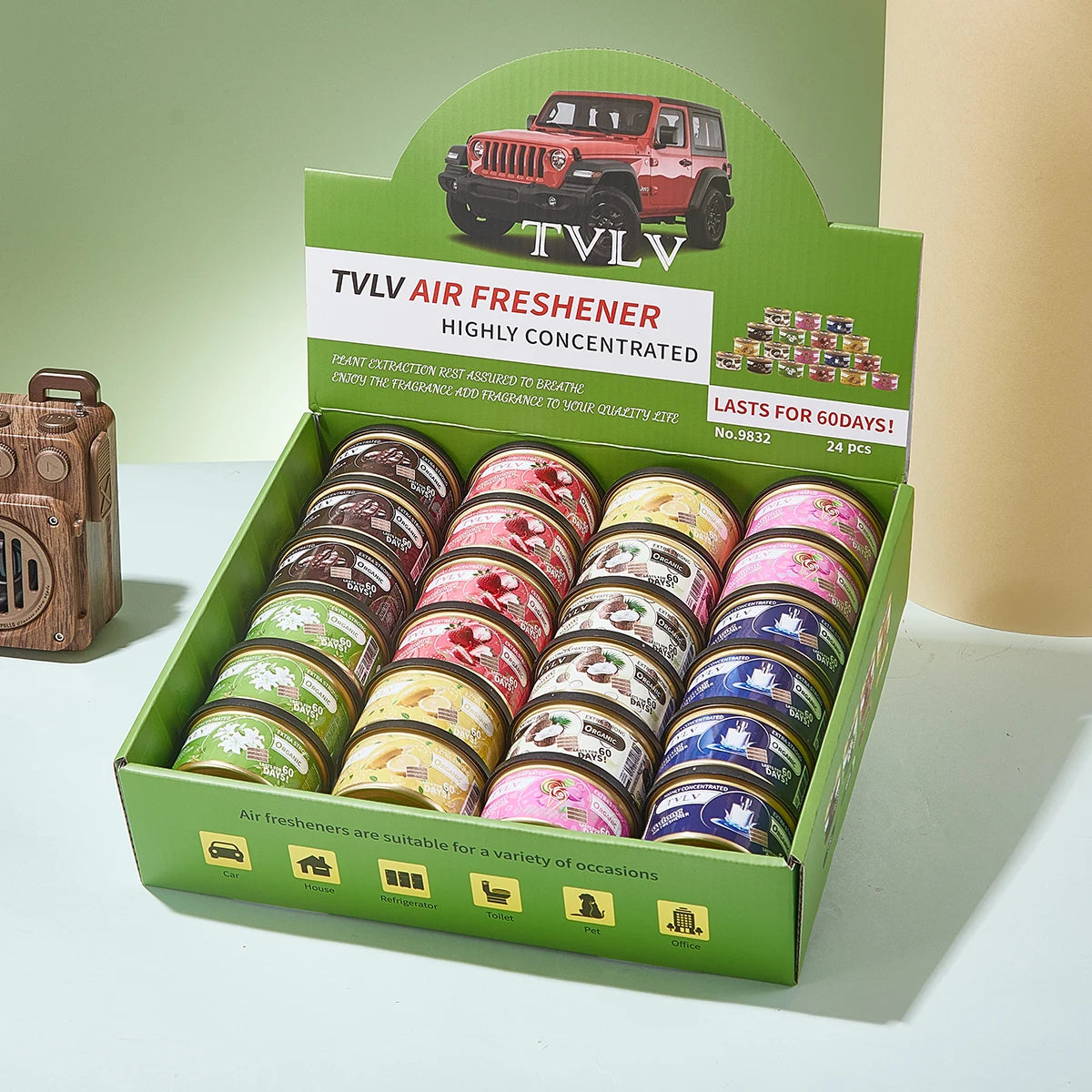TVLV Solid Air Freshener – Car, Room & Bathroom Fragrance Solid Air Freshener Oasis Select
