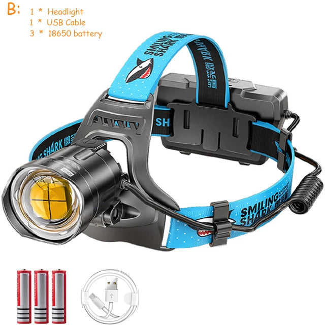 POCKETMAN XHP100 LED Headlamp USB Rechargeable Waterproof