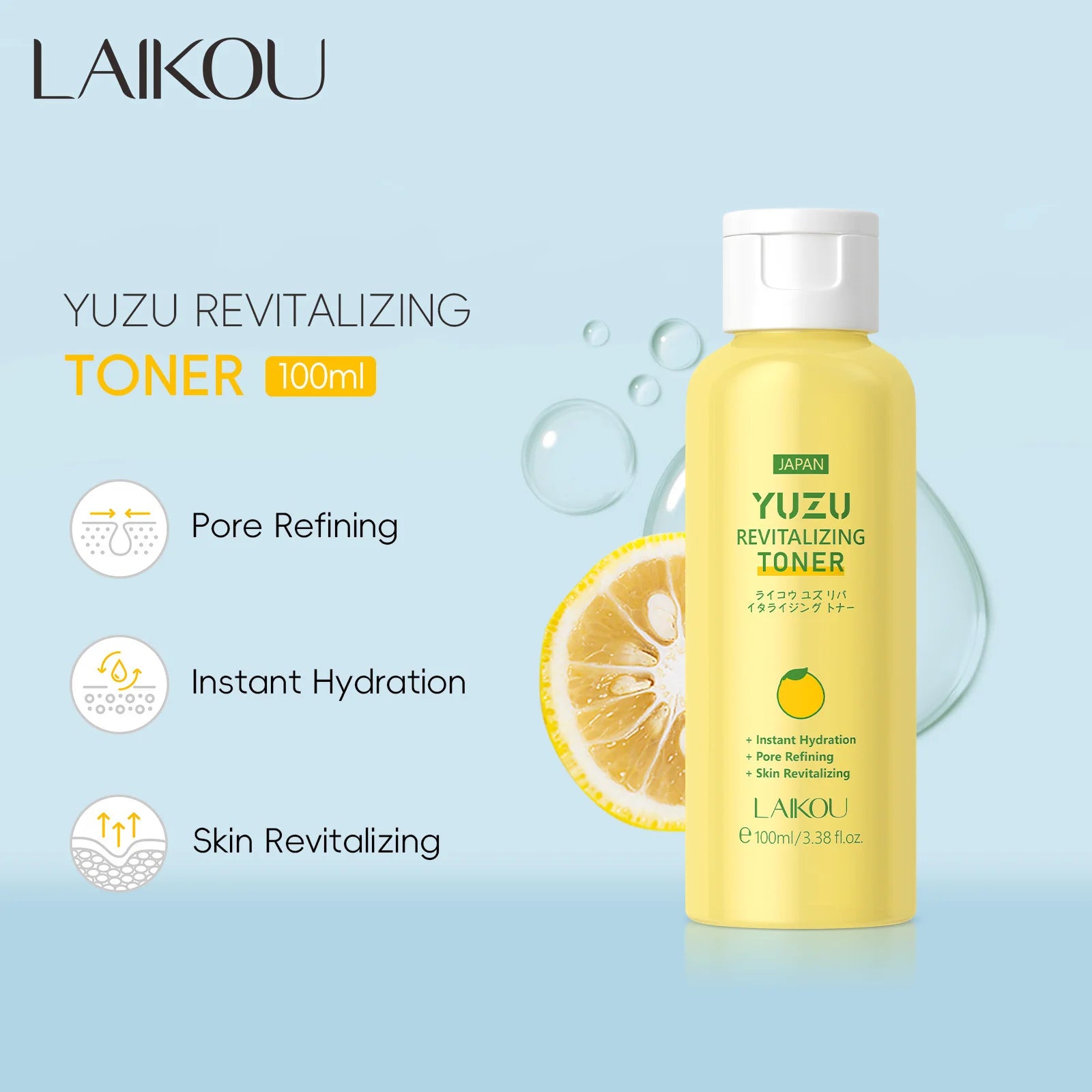 LAIKOU 100ML Sakura Face Toner Brightening Hydrating Oil Control Lightweight Serum‑Like Skin Care For All Skin Types Oasis Select