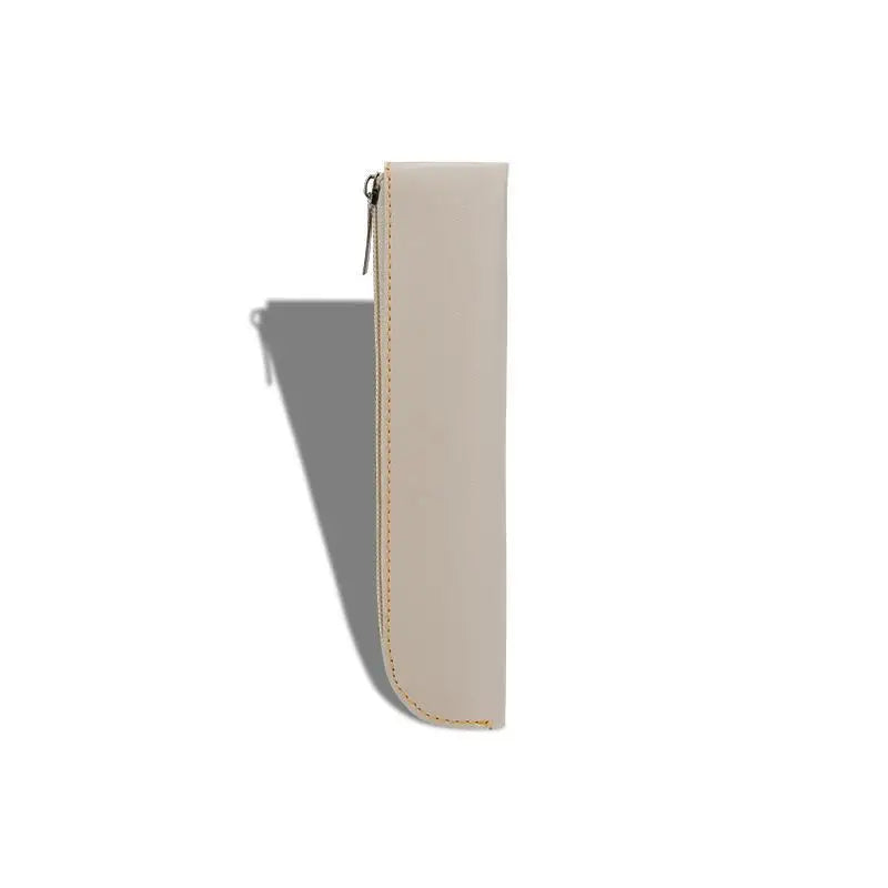 Slim PU Leather Pencil Case With Large Capacity Smooth Zipper Perfect For Students School Office Daily Use Oasis Select one size A4