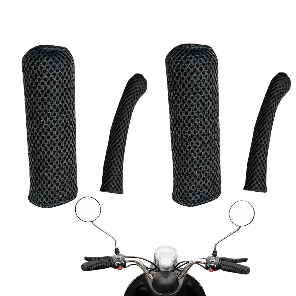 Motorcycle Handle Cover Non-Slip Breathable Sleeve Ice Silk Hand Grip Sleeve Universal Summer Electric Tricycle Handle Cover Oasis Select