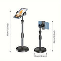 Multifunctional Phone Holder Live Broadcast Stand Adjustable Height Telescopic Portable Mobile Phone Bracket For iPhone Samsung Oasis Select black