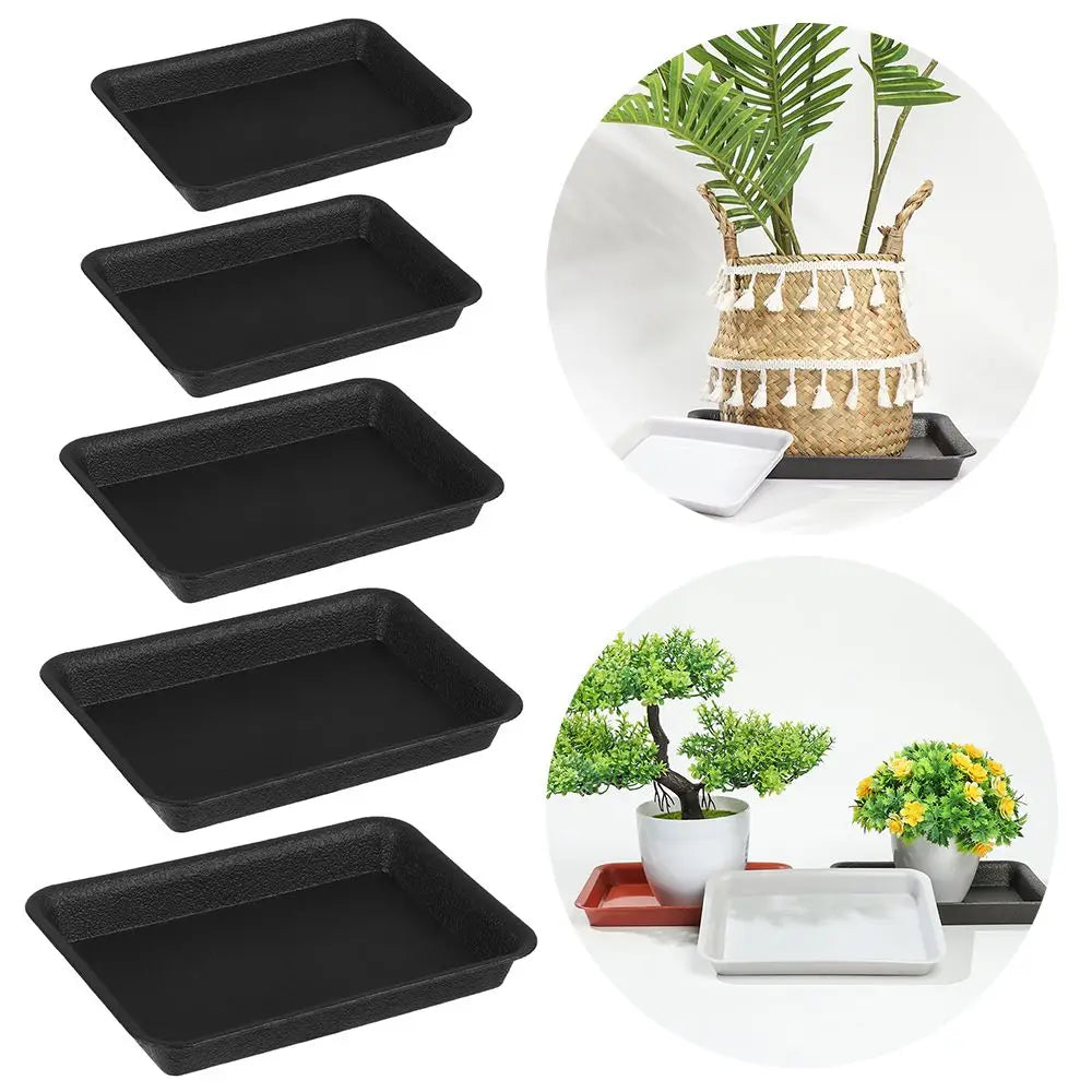 1PC Saucers Indoor Outdoor Flower Pot Plant Saucer Drip Trays Plastic Tray Rectangle Oasis Select