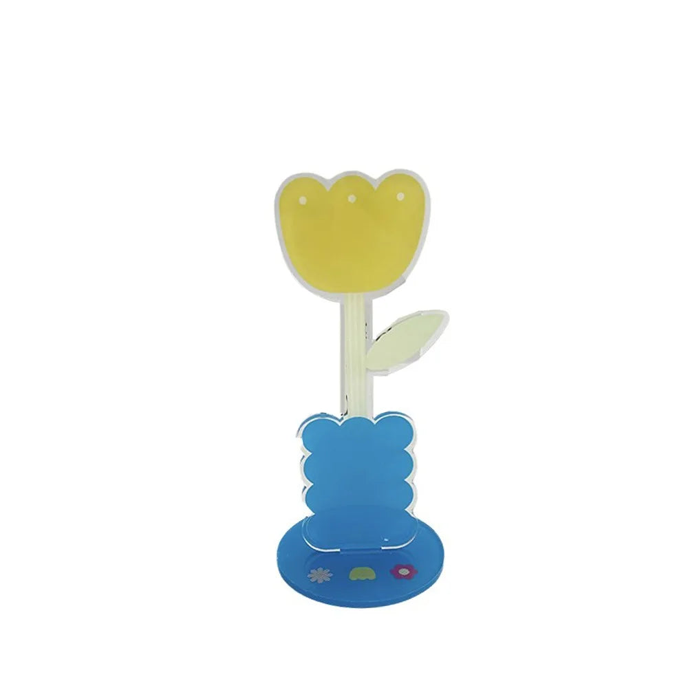 Cute Cartoon Acrylic Memo Clip Decoration Flower Shape Photo Display Stand Korean Style Multi-purpose Cartoon Note Holder Oasis Select Style 4
