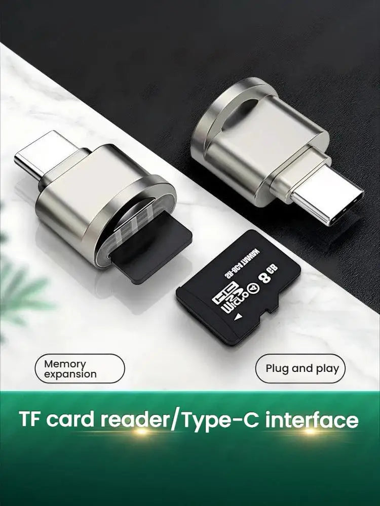 Mini USB 3.0 Type-C To TF Card Reader Aluminum Alloy Memory Card Adapter High Speed Oasis Select