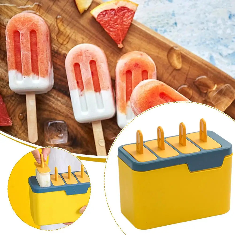 Ice Cream Popsicle Mold DIY Ice Cream Machine Homemade Ice Box Lid Easy-Release Ice Pop Molds Homemade Ice Cream Molds Oasis Select