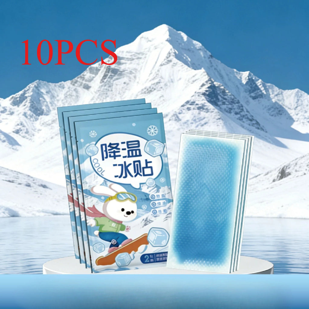 Summer Portable Cooling Patch Bulk Pack Fast Chill Sticker for Summer Heat Relief Outdoor Travel Fever Soothing Daily Cool Down Oasis Select 10PCS