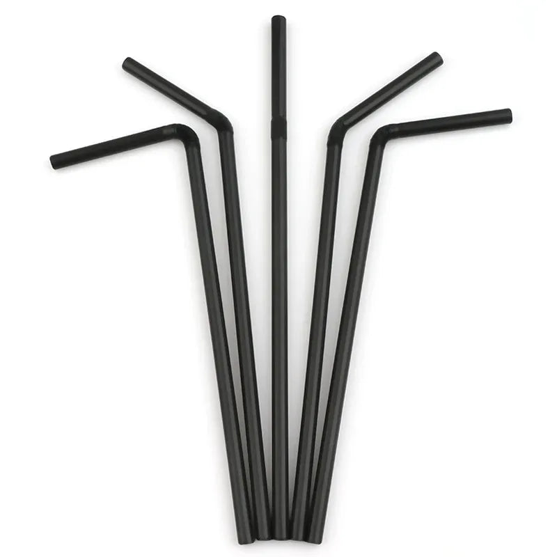 50-1000Pcs Drinking Straws Colorful & Black rietjes Flexible Wedding Party Supplies Drinking Straws Kitchen Wholesale Oasis Select