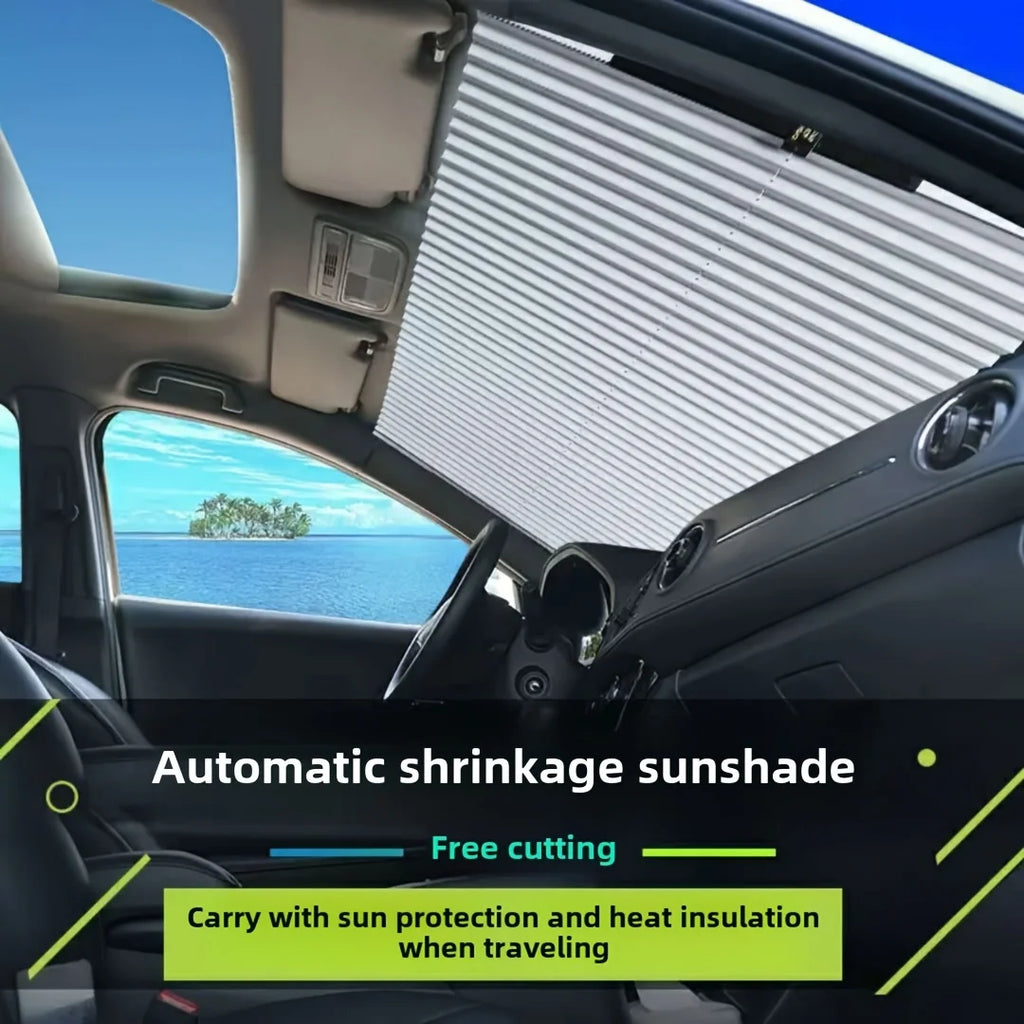 Universal Car Window Sunshade – UV Blocking Sun Visor Curtain