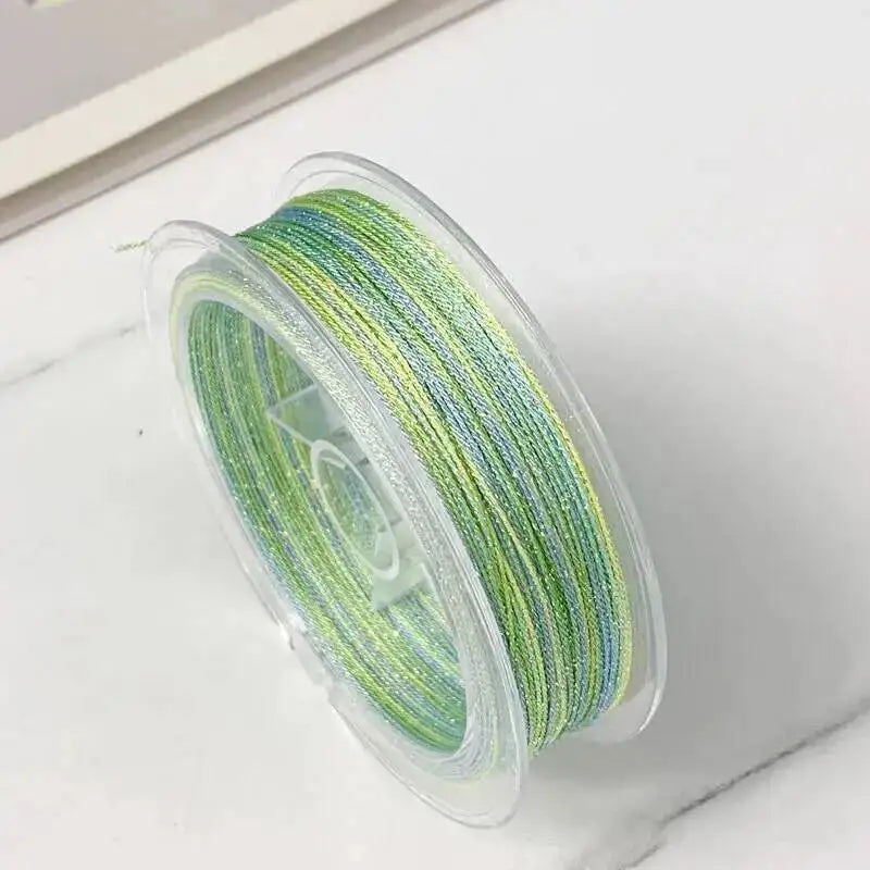 0.4MM Segment Dyed Starry Sky Thread 6-Strand Gradient Woven Rope DIY Bracelet Necklace Woven Iridescent Color Thread Oasis Select C27 0.4mm 50m