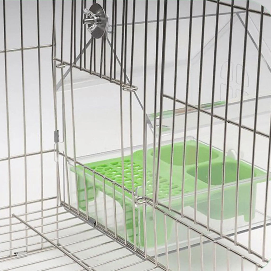 Bird Feeder House Parrot Feeder Water and Food Dispenser Bathing Tub for Pet Lover Hummingbird Finch Watching in Garden Balcony Oasis Select