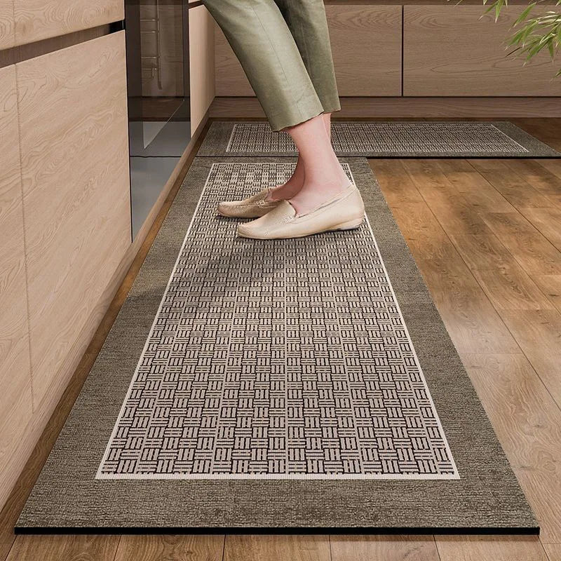 Diatomaceous Mud Kitchen Floor Mat Super Absorbent Doormats Bathroom Pad Anti-Slip Kitchen Mats Wipeable Wash Long Strip Carpet Oasis Select 05 40x60cm