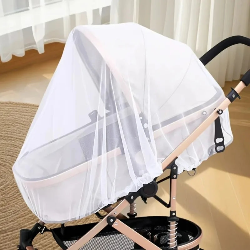 1pc Stroller Mosquito Net, Full Coverage Dense Mesh for Insect Protection, Polyester Outdoor Baby Stroller Gear Baby Accessories Oasis Select