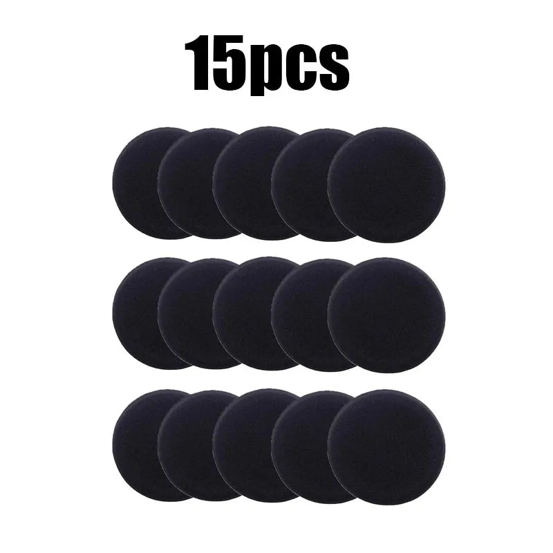 5/15pcs Car Detailing Sponge High Density Foam Applicator Pad Round Polishing Wiping Cleaning Tool For Auto Car Wash Supplies Oasis Select 15pcs Black