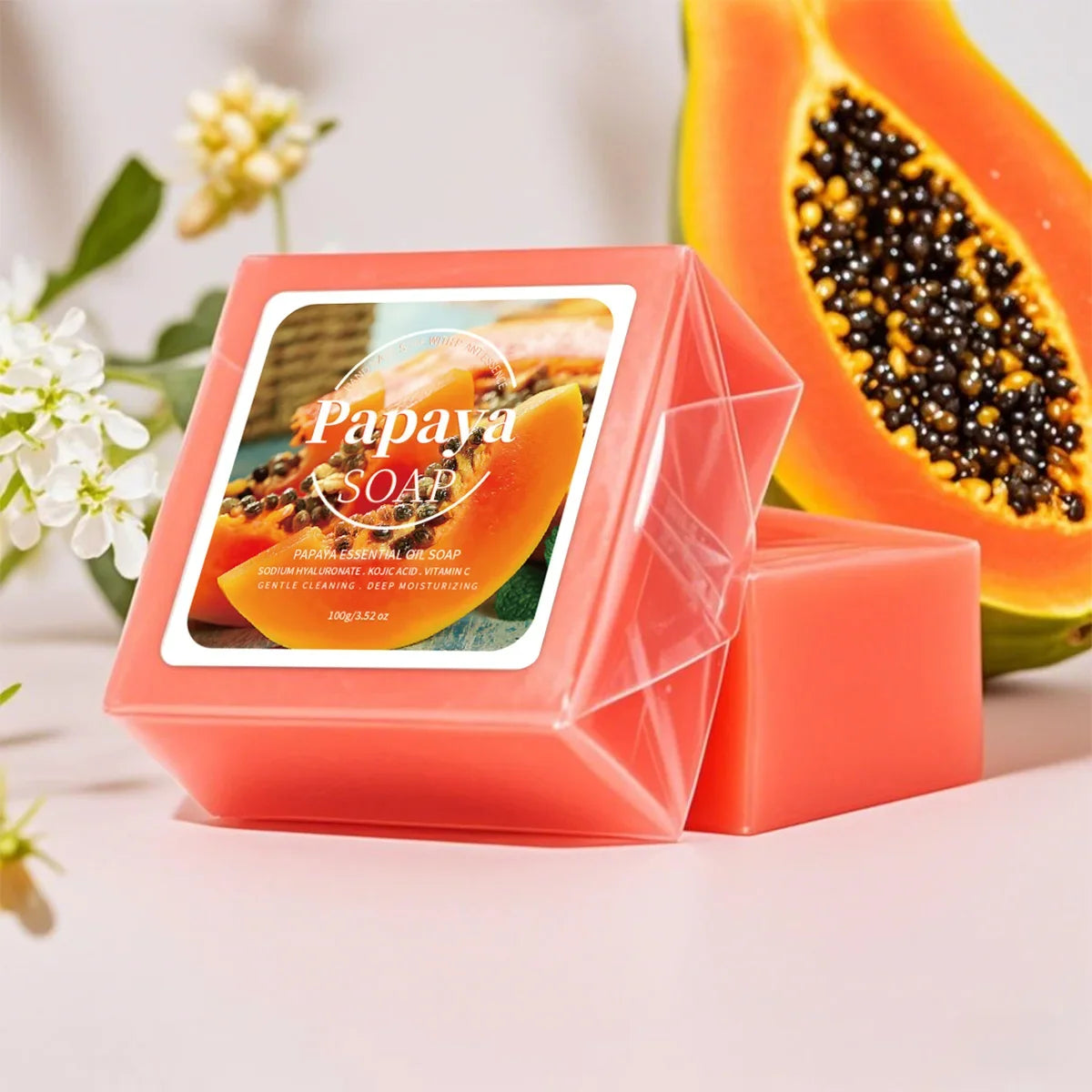 B+ Papaya Extract Handmade Soap – Coconut & Goat Milk 100g Handmade Bar Soap Oasis Select Default Title
