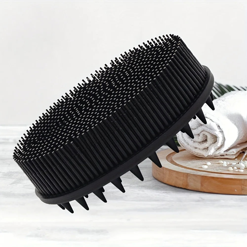Double-Sided Silicone Shower Brush – Body Scrub & Scalp Silicone Bath Brush Oasis Select