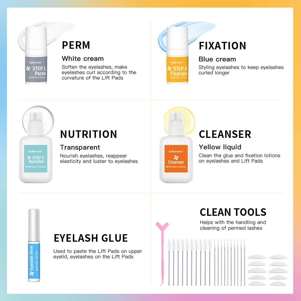 Eyelashes Lifting Kit Beauty Set Of Curly Eyelashes Eyebrow And Eyelashes Enhance Appearance Of Curly Tools Lash Perm Eye Makeup Oasis Select