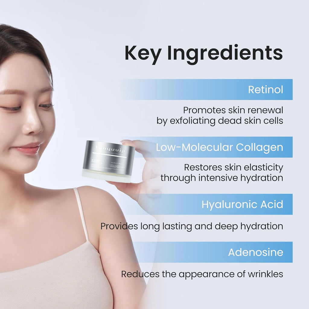 Retinol Night Cream – Collagen, Hyaluronic Acid & Centella 50g