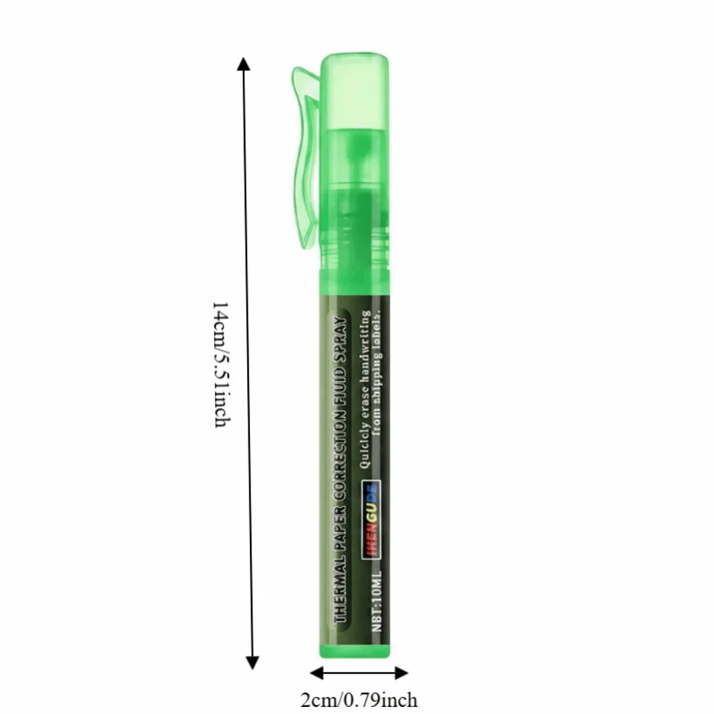 Portable Thermal Paper Erasing Pen 10ml Capacity Remove Address Phone Erasing Liquid Spray Pen Shipping Labels Bills Quickly Oasis Select
