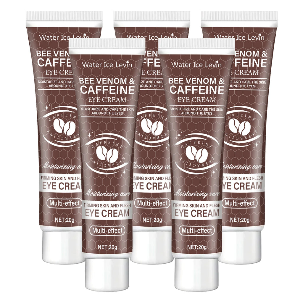 Natural Caffeine Intensive Moisturizing and Firming Eye Cream 20g, for Puffiness and Dark Circles Use It to Lift the Eye Area, Reduce Wrinkles and Signs of Aging, and Achieve a Light Beige, Relaxed Look. Oasis Select Five Pieces 20g