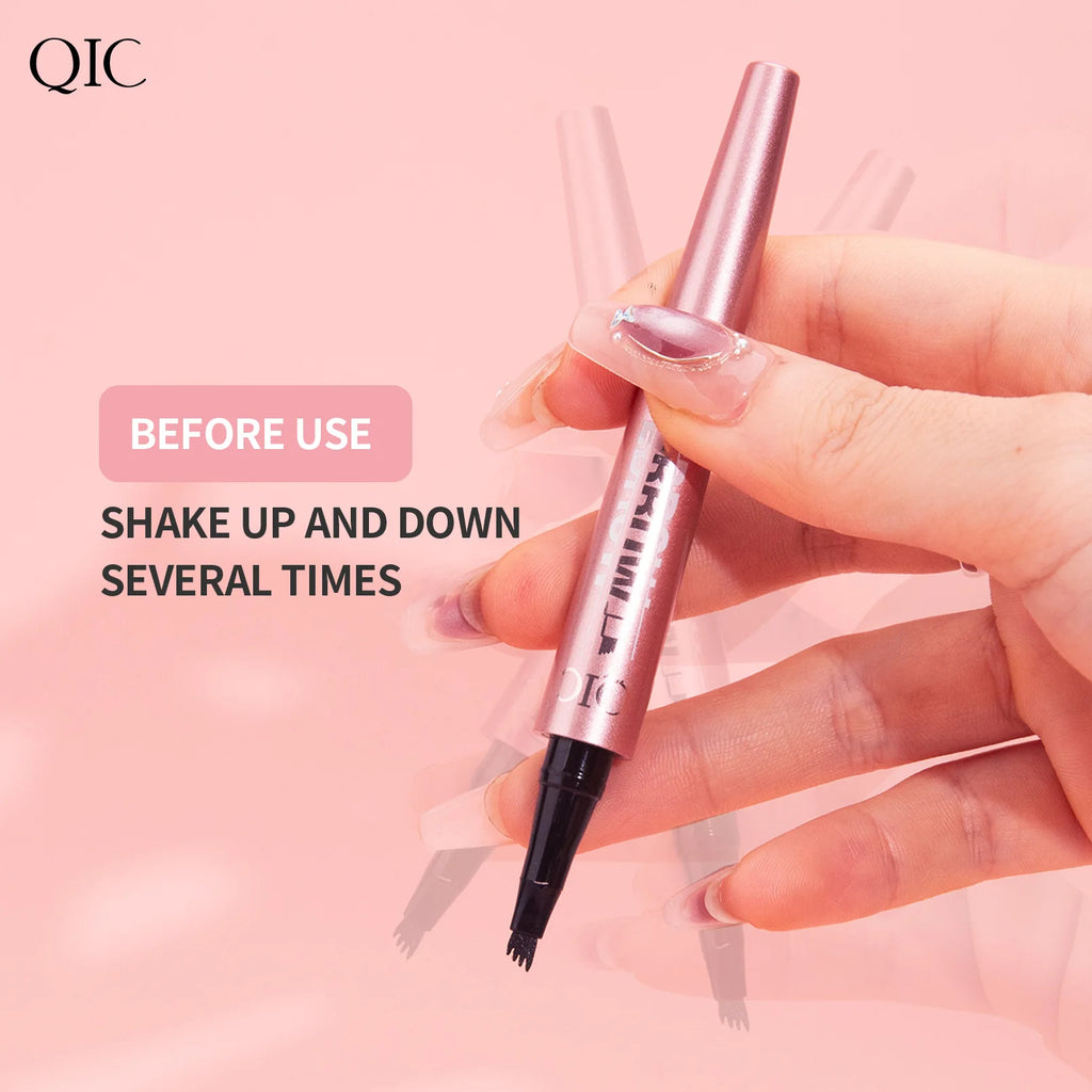 QIC Waterproof Microblading Eyebrow Pen | 4-Tip, 6 Colors