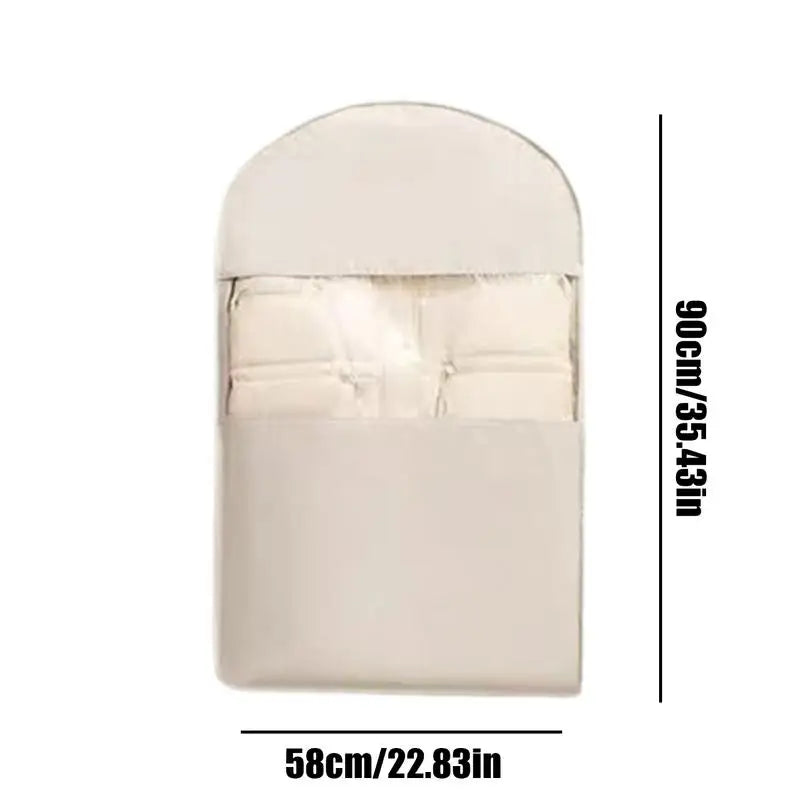 Garment Bags for Storage Hangable Clothes Bag with Self-Compression Zipper Protector Reusable Space-Saving Organizer for Jackets Oasis Select