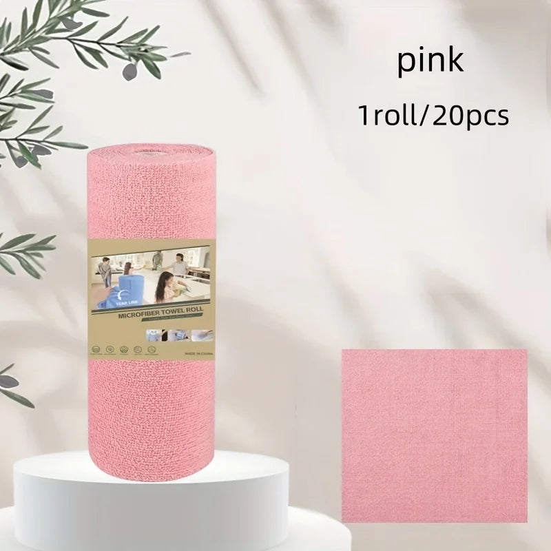 4M Reusable Kitchen Dish Cloth Roll Washable Cleaning Wipes Paper Towel Alternative Absorbent Rag for Living Room Bedroom Oasis Select