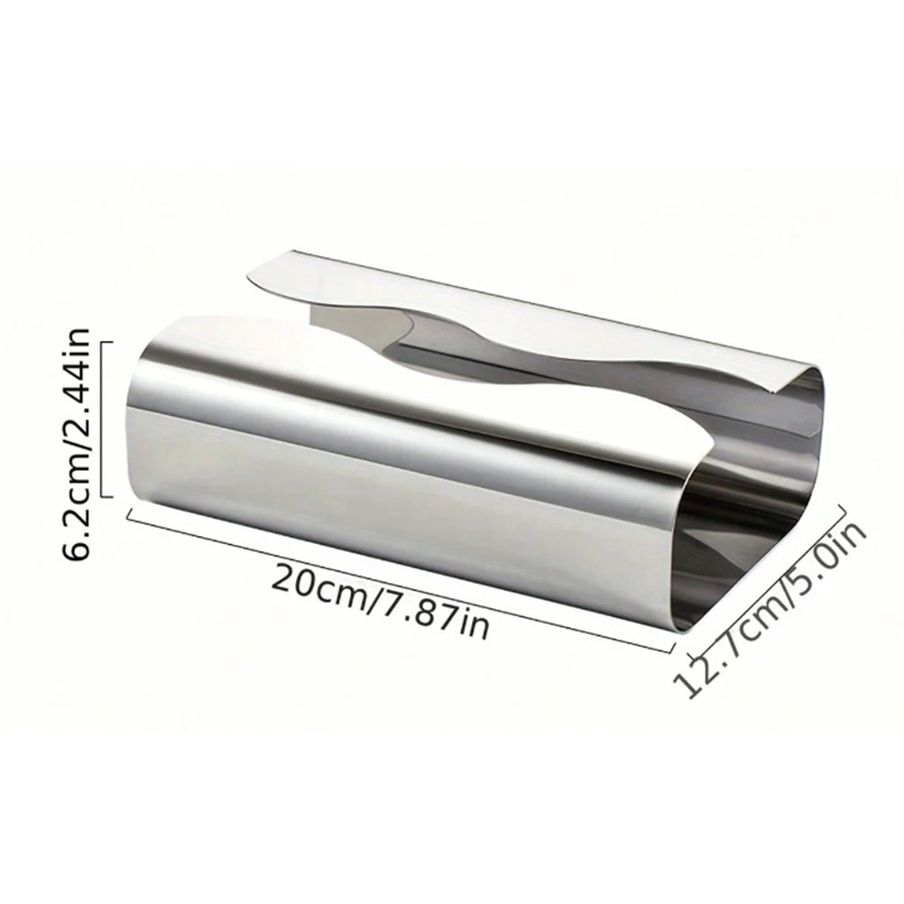 Nordic Stainless Tissue Case Mirror Napkin Holder Silvery Napkin Box Desktop Tissue Box Table Decoration Kitchen Accessories Oasis Select