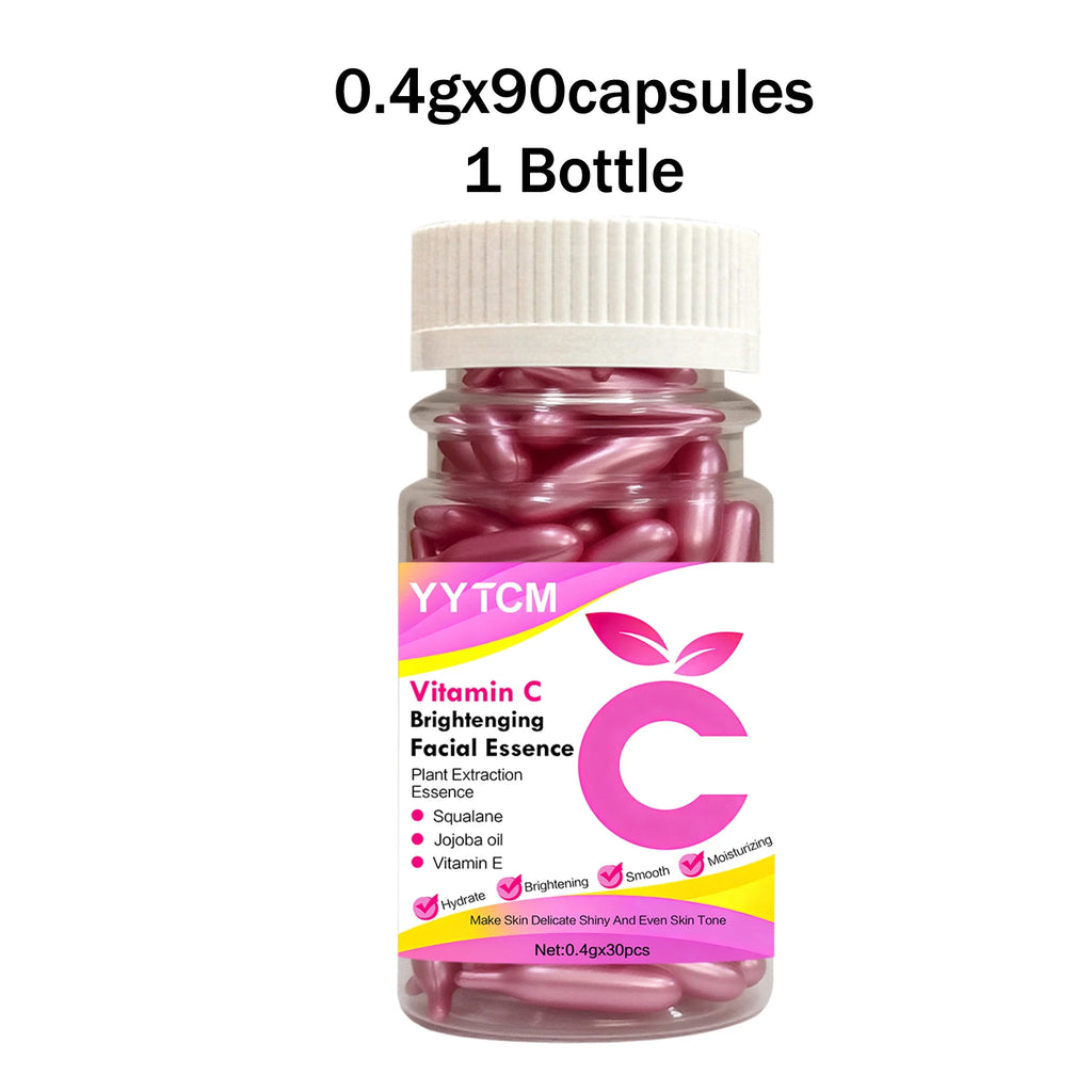Vitamin C Brightening Capsule Essence – Squalane & Jojoba 30ct Face Serum Capsules Oasis Select 1 Bottle 90 Capsules
