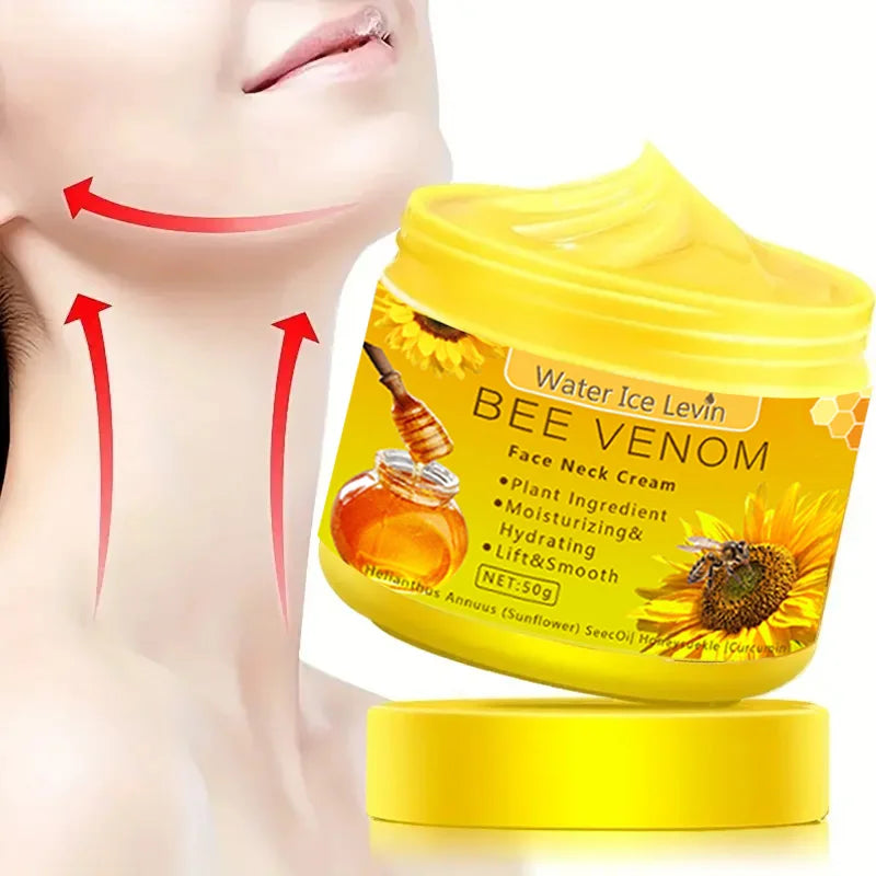 Bee venom Neck cream Moisturizing Sagging Improvement Reduce Fine Lines Damaged Skin Repair Facial Cream Nourishing Skin Care Oasis Select