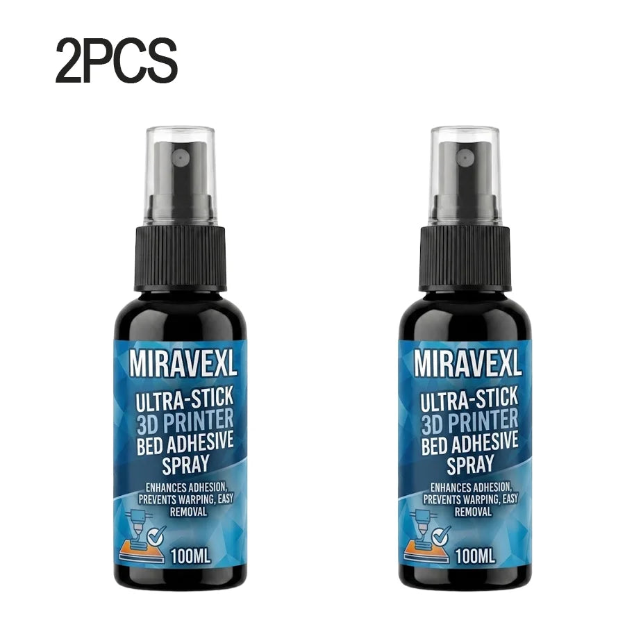 100ml Strong 3D Printer Adhesive Spray Suitable for PLA, ABS, PETG, TPU Filaments - Reduces Warping, Enhances Bed Adhesion Oasis Select 2PCS