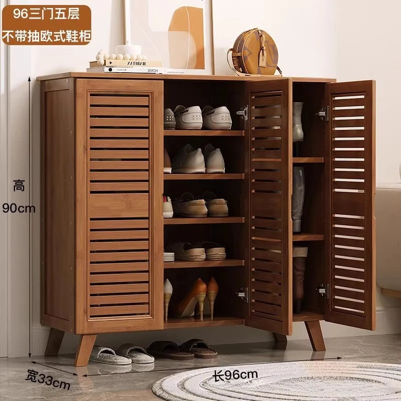 Shoe Cabinet Home Entrance Entrance Hall Cabinet Corridor Locker Against Wall Entrance Cabinet Shoe Rack Oasis Select 3-doors-5