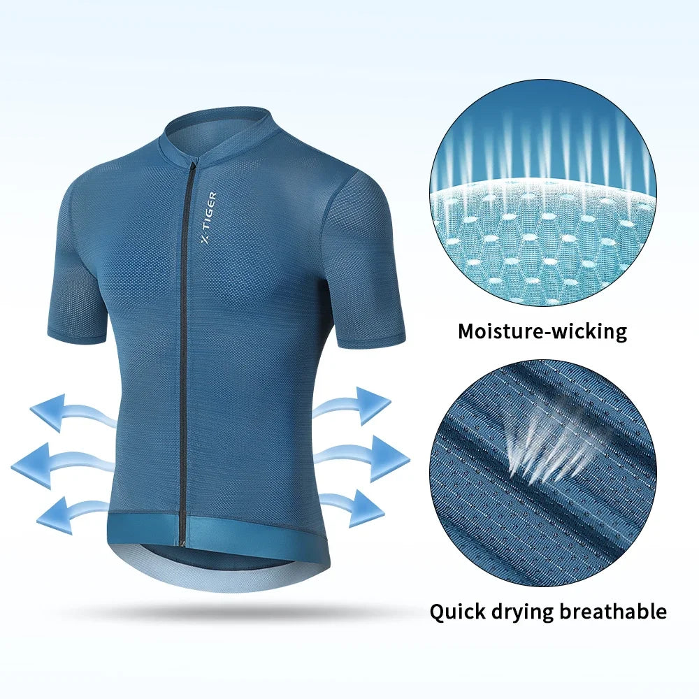 X-TIGER Cycling Jersey Men Women High Quality Cycling jerseys Breathable Slim Fit Short Shirt SPF 50 MTB Road Bike Jersey Oasis Select