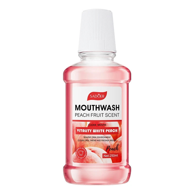 SADOER 250ml Plant Extract Mouthwash | Lemon Mint Peach Flavored Mouthwash Oasis Select Peach One Unit adults