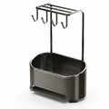 Gunmetal Gray Stainless Steel Kitchen Sink Organizer Rack