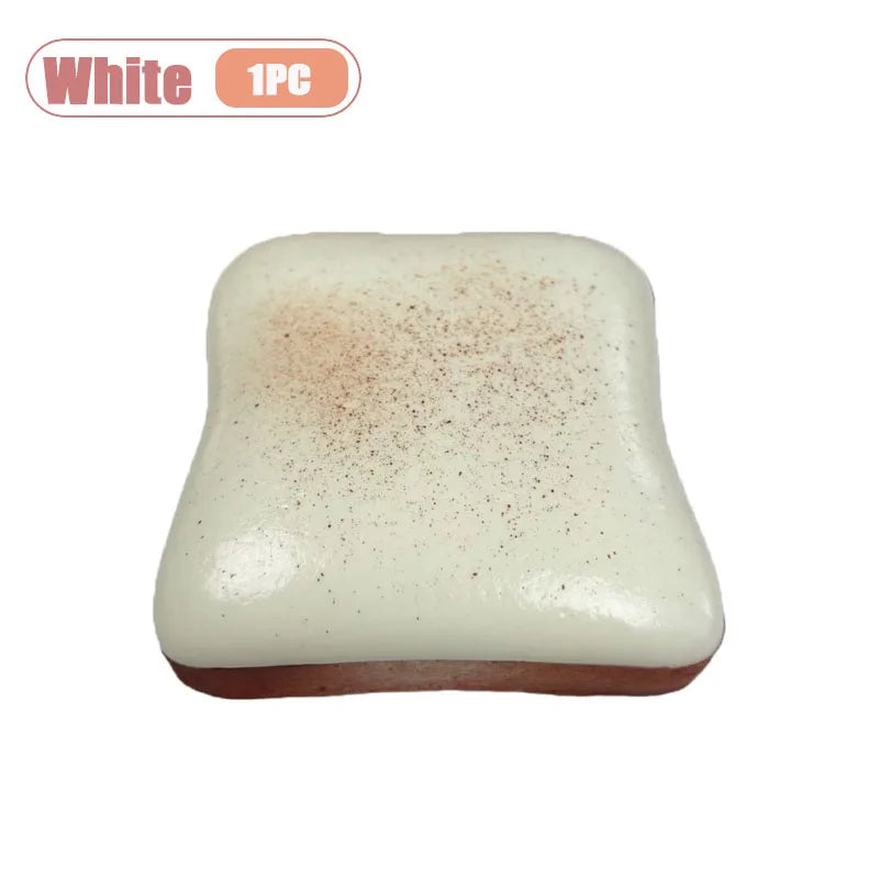 Ultra Soft Slow Rising Cream Toast Squishy Realistic Food Stress Relief Decompression Fidget Sensory Toy for Adults Novelty Gift