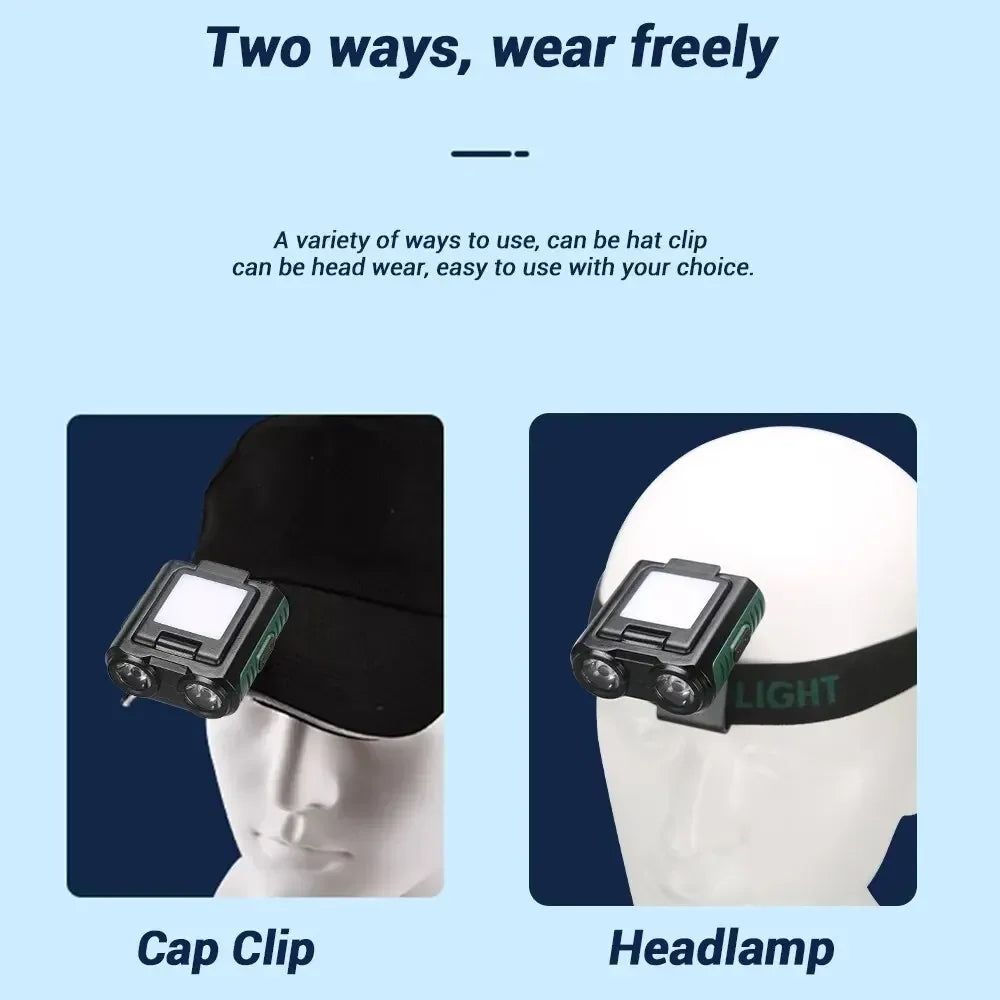 ESMARTER COB LED Headlamp | Gesture Sensor USB-C Rechargeable