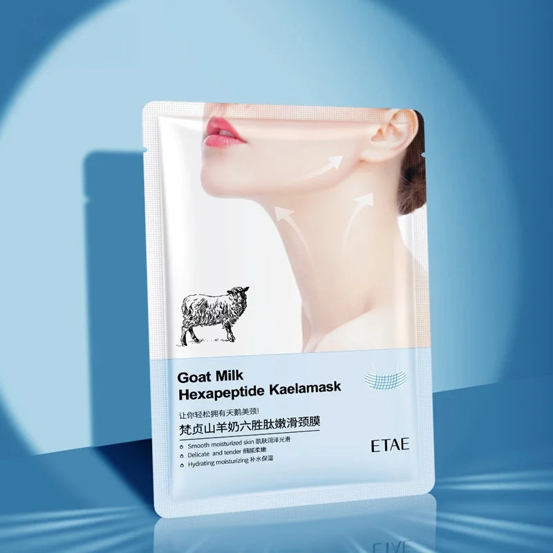 Sadoer Hyaluronic Acid Collagen Neck Mask – 10 Pcs Set Neck Sheet Mask Oasis Select