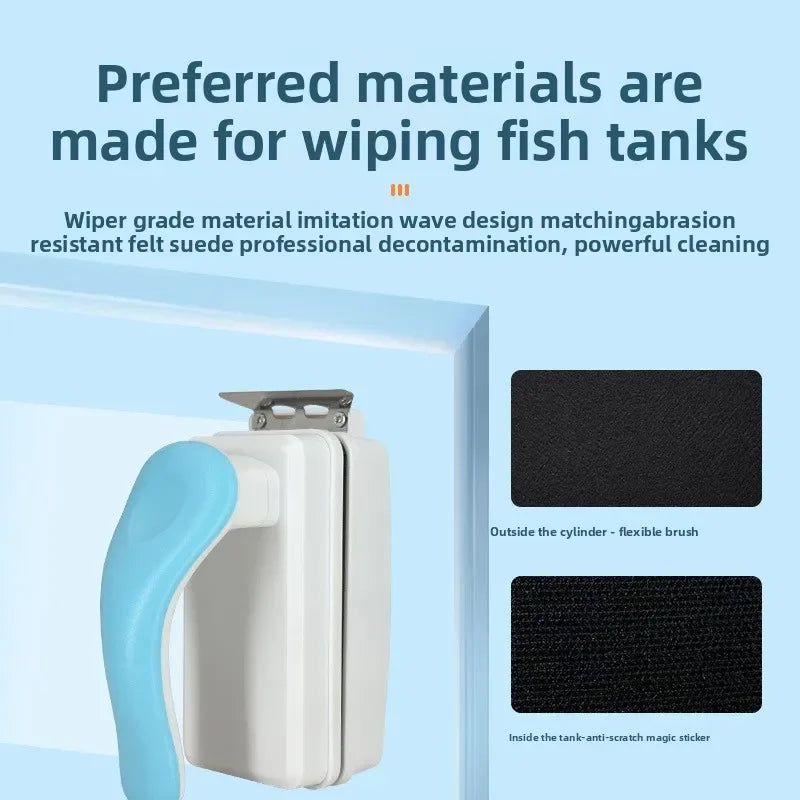 Aquarium Glass Fish Tank Algae Scraper Cleaner Strong Magnetic Floating Clean Brush Fish Tank Scrapers Window Cleaner Tools Oasis Select