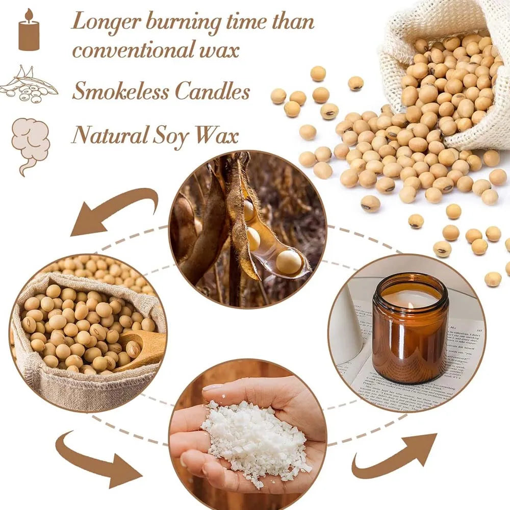 Natural Soy Wax Flakes for DIY Candle Making – 100g to 1kg