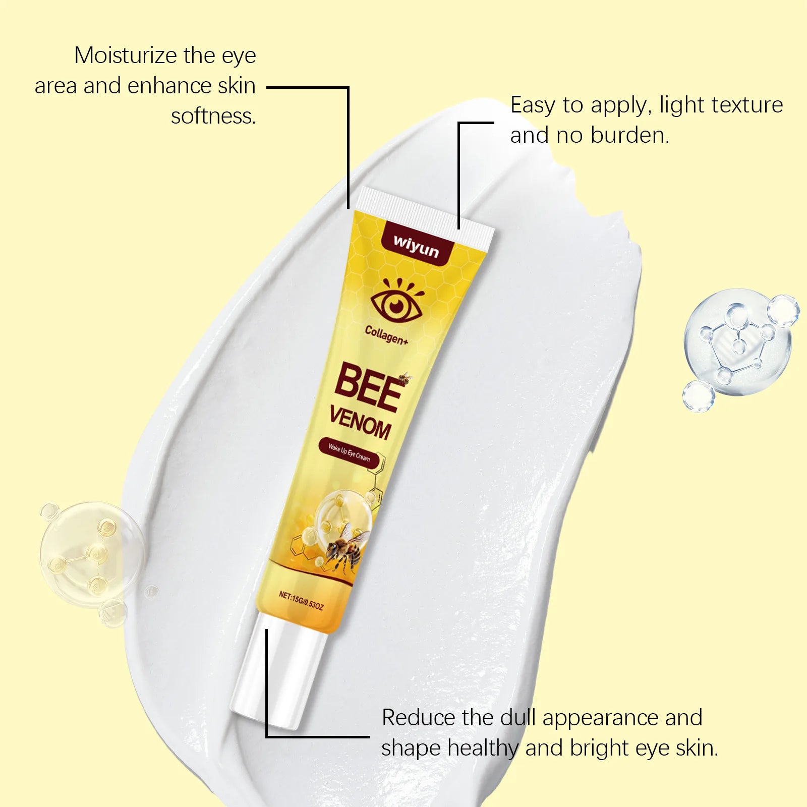 Bee Venom Eye Firming Cream Removal Dark Circle Improve Elasticity Keep Lifting Deep Moisturizing Fade Fine Lines Eye Care Cream Oasis Select