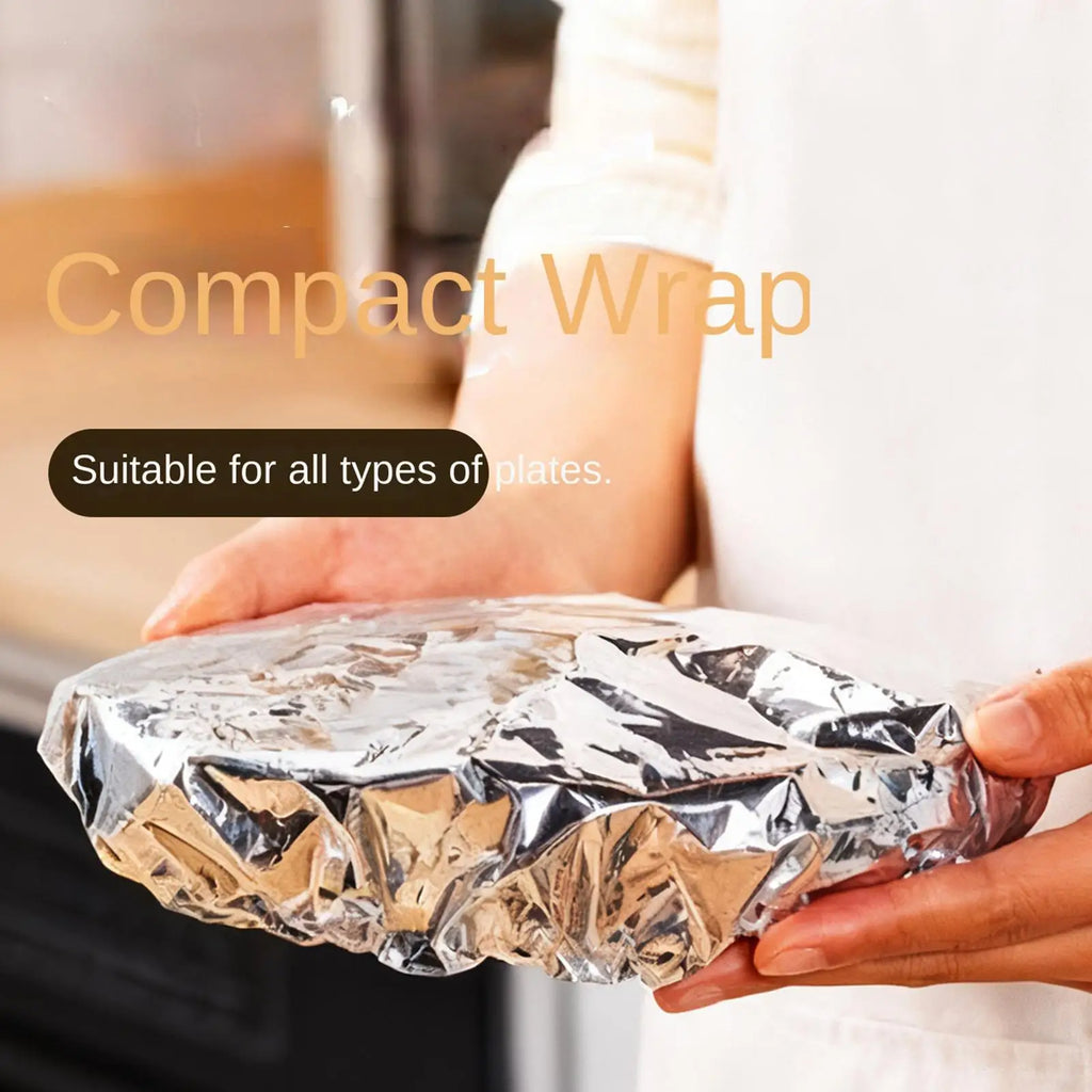30Pcs Aluminum Foil Insulation Covers Keep Food Warm Fresh Repeatable Kitchen Food Covers Bowls Plates Adjustable Cling Wrap Oasis Select