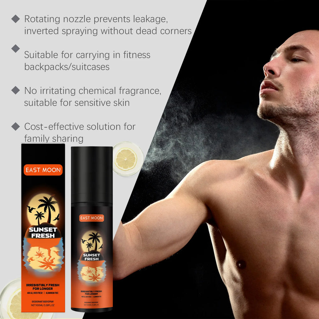 East Moon Fruity Men's Underarm Deodorant Body Spray 100ml Men's Deodorant Spray Oasis Select
