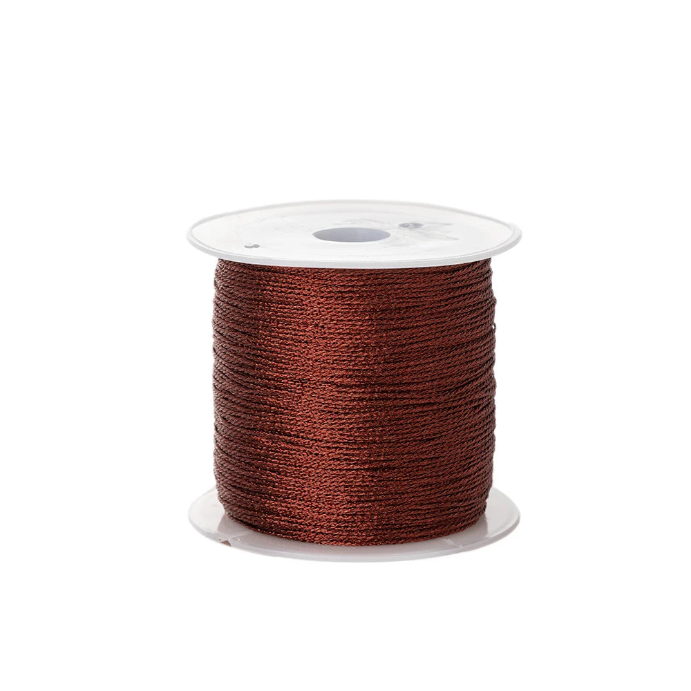 0.4mm 50m Crafts Nylon Cord For Jewelry Making Beading Braided Nylon Satin String for Bracelets Rattail Trim Chinese Knot Oasis Select Coffee 0.4mmX50m