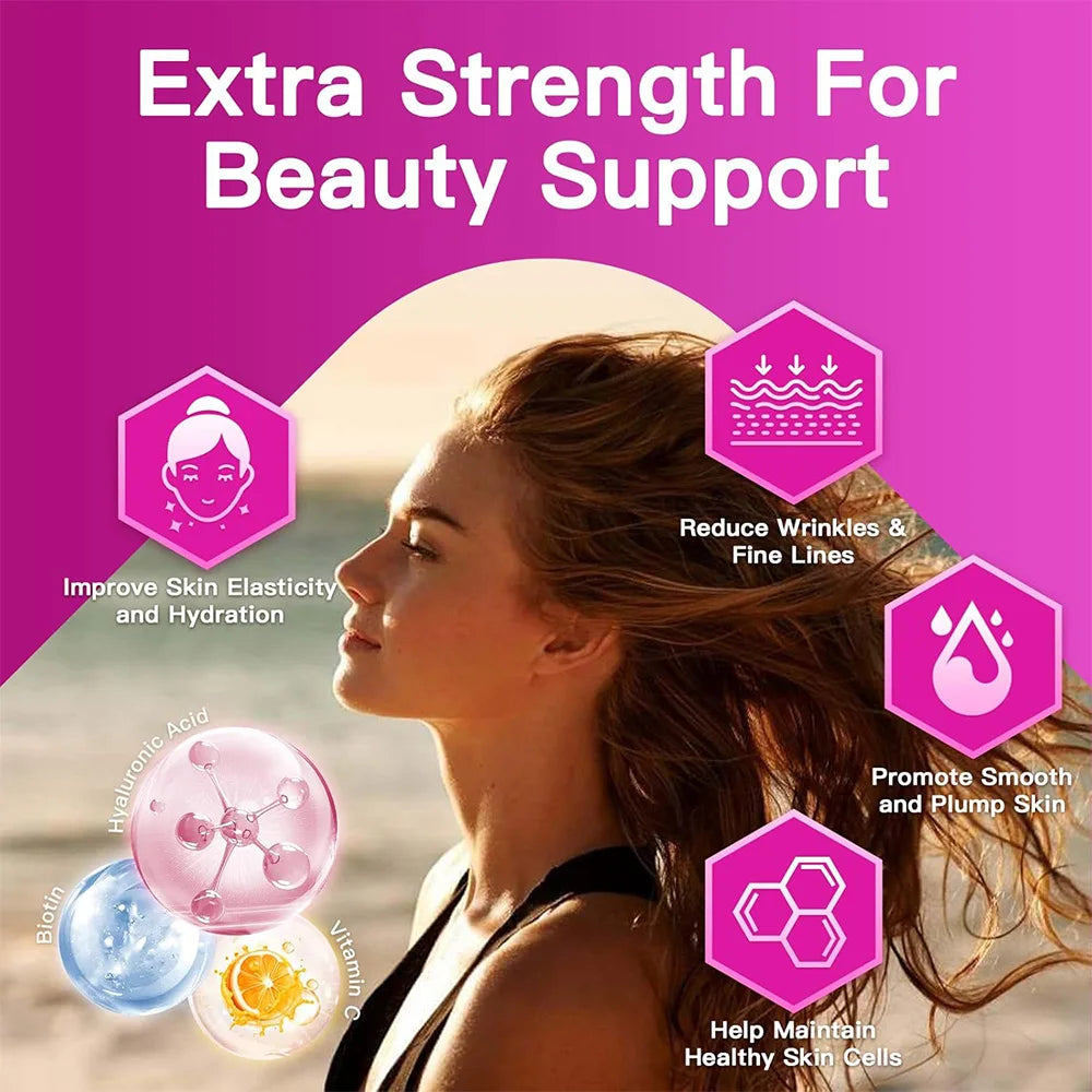 Multi Collagen Capsules Type I II III V X – Skin Hair Nails